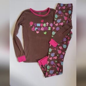 Sweet Dreams Kids Pajamas - Brown and Pink Gymboree Size 9